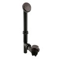 Westbrass Black 1-1/2" Tubular Tip Toe Bath Waste in Oil Rubbed Bronze 593144-12